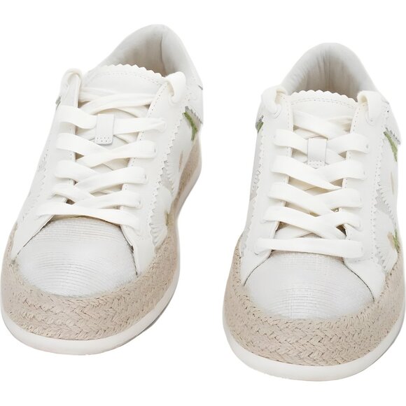 Dolce Vita Azalia Floral Crochet Raffia Platform Lace-Up Sneakers Women's US 7M - Picture 5 of 6